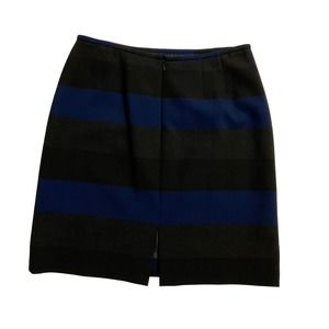 Tahari Arthur S. Levine Women Petite Size 10 Black Blue Pencil Skirt (25-605)